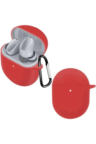 Coverzone Xiaomi Redmi Buds 3 Pro ile uyumlu Kulaklık Kılıf Silikon Koruma Toz ve Kirden Koruma Kırmızı ürün görseli 1