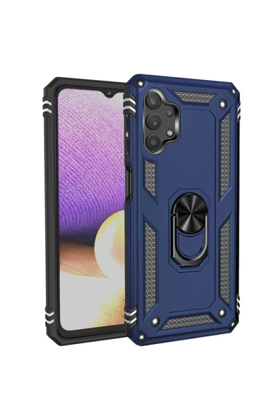 Coverzone Galaxy A32 5g Shockproof Yüzük Tutuculu Vega Mavi ürün görseli 1