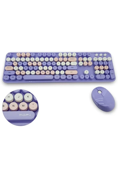 Mofii Kablosuz Klavye Ve Mouse Fare Set 104 Tuşlu Pc Notebook Uyumlu 136mm X 445mm Zr513 ürün görseli 1