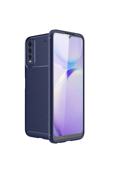 Coverzone Vivo Y11s Kılıf Karbon Delüx Tpu Silikon Lacivert ürün görseli 1