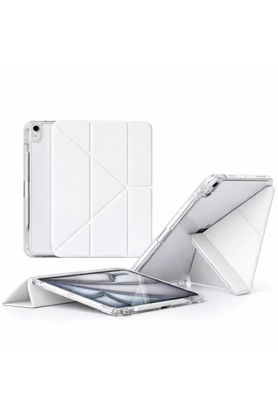 Coverzone iPad Air 13 inç İle Uyumlu Kalemlikli Ayrılabilen Stand Olabilen Tablet Kılıfı Cp-2 Beyaz ürün görseli 1