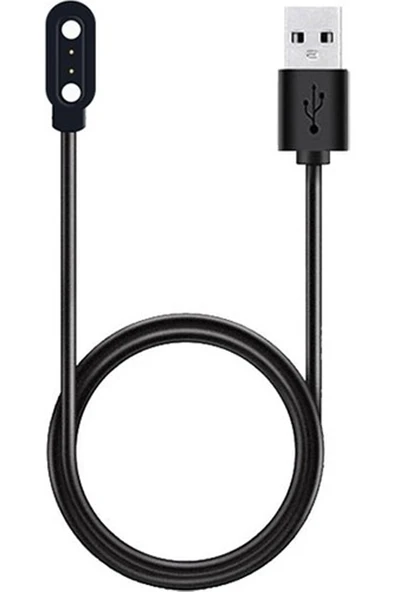 Coverzone Haylou Ls01,ls02 Solar Ile Uyumlu Siyah Kablolu Smart Akıllı Saat Için Şarj Kablosu ürün görseli 1