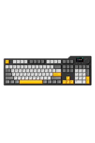 Coverzone Ajazz AK35i V3 Kablosuz Mekanik Oyuncu Klavyesi-Gasket Gövde Yapısı TFT Ekranlı Mavi/Avakado Switch ürün görseli 1