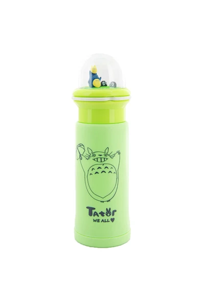 Coverzone 300 Ml Plastik Kapak Matara Küreli Askılı Yeşil ürün görseli 1