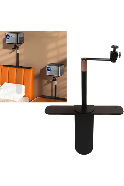 Coverzone 360° Ayarlı Projeksiyon Standı – 24–40 cm Yükseklik, Telefon & Kamera Uyumlu Şık Tasarım | TY12 ürün görseli 1