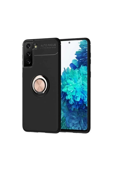 Coverzone Galaxy S21 Plus Novel Silikon Kılıf Siyah-rosegold ürün görseli 1