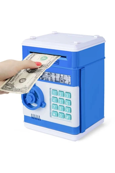 Coverzone Melodili ATM Metal Ve Kağıt Para Kumbarası Şİfreli Para Biriktirme Alışkanlığı Dekoratif Hediyelik ürün görseli 1