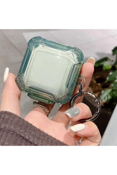 Coverzone Galaxy Buds Pro ile uyumlu Transparan Şeffaf Renkli Forever Kancalı Sert Koruma Kirden Koruyan ürün görseli 1