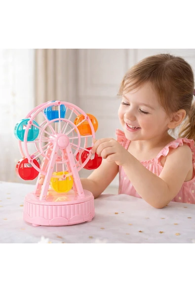 Coverzone Dönme Dolap Müzik Kutusu Kurmalı Melodili Ferris Wheel Doğum Günü Dekor | MK87 ürün görseli 1