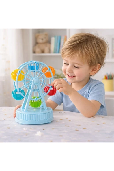 Coverzone Dönme Dolap Müzik Kutusu Kurmalı Melodili Ferris Wheel Doğum Günü Dekor | MK87 ürün görseli 1