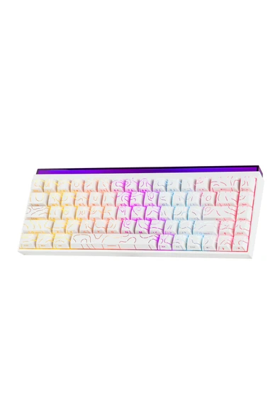 Coverzone Kontur Desenli Ambiyans Aydınlatmalı Red Switch Mekanik Klavye Ajazz Nacodex NK-68 ürün görseli 1