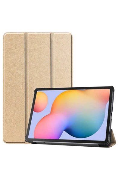 Coverzone Ipad 10.2 (8.nesil) Ile Uyumlu Kılıf Stand Olabilen Katlanabilir Smart Cover Gold ürün görseli 1
