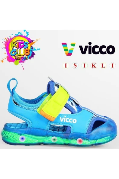 Vicco Live 332.E25Y.217 Erkek Çocuk İlk Adım Işıklı Sandalet Saks Mavi 19-21 ürün görseli 1