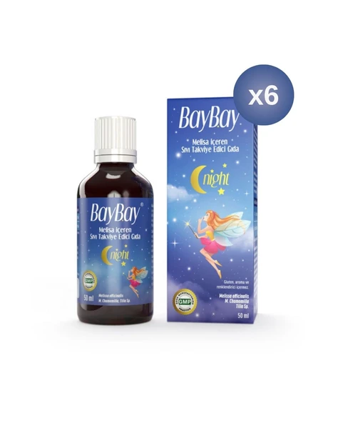 Baybay Night Melisa İçeren Bitkisel Damla 50 Ml 6 Adet ürün görseli 1