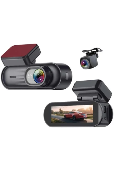 Coverzone Araba Kamerası 4K Ultra HD Dash Cam,WiFi Bağlantılı,256GB'a Kadar SD Kart Desteği V38 ürün görseli 1