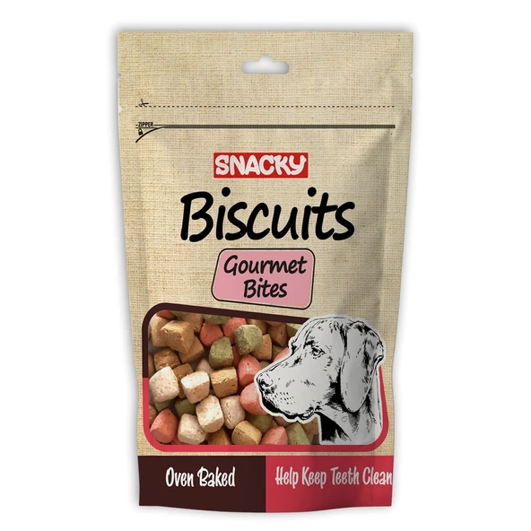 Snacky Gourmet Bites Diş Temizliği Destekleyici Köpek Ödül Bisküvisi 200 Gr ürün görseli 1