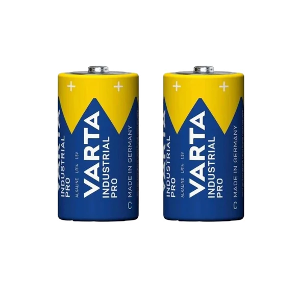(2 Adet) Varta Endüstriyel Tip C Orta Boy Alkaline Pil Alkalıne LR14 - 4014 - 1,5V ürün görseli 1