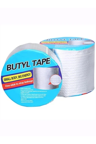 Coverzone 2 Metre Butyl Tape Su Geçirmez Yalıtım Bandı Alüminyum Çatı Oluk Boru Tamir Bandı 10cm ürün görseli 1