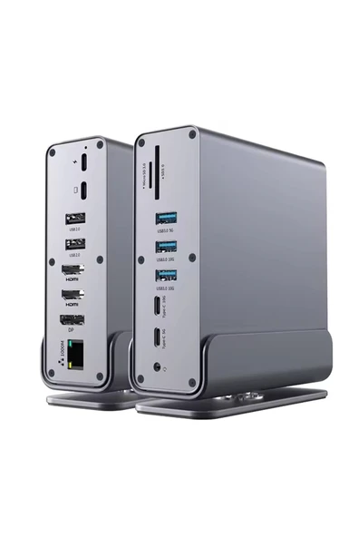 Coverzone 16in1 Type-C Docking Station 4K UHD USB 3.0 Veri Gigabit Ethernet MacBook iPad Uyumlu | TC16in1 ürün görseli 1