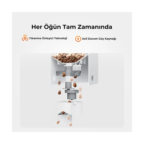 Petkit Yumshare Solo Kameralı Akıllı Mama Kabı (Petkit Türkiye Garantili) - Resim 5