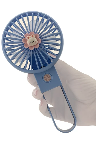 Coverzone Şarjlı Taşınabilir Mini USB Fan Led Işıklı Masa Üstü 3 Kademeli Mini Vantilatör Soğutucu 11cm YS2269 ürün görseli 1