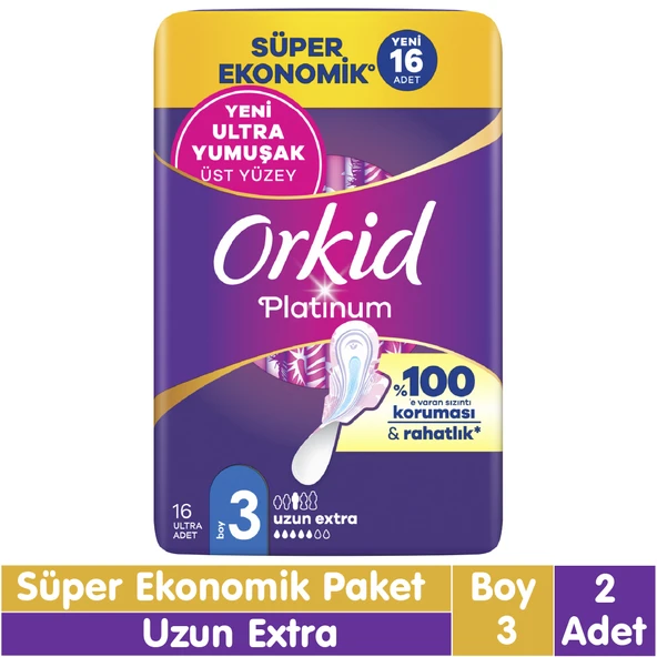 Orkid Platinum Uzun Ekstra Süper Ekonomik Paket 16x2 32 Adet ürün görseli 1