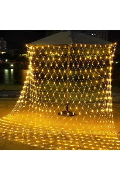Coverzone 2 X 2 Metre 144 Led Işık Zinciri Dekoratif Fişli Aydınlatma Ev Dekorasyonu Salon Oda Süsleme ürün görseli 1
