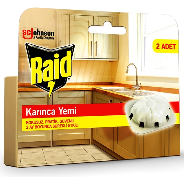 Raid Karınca Yemi 2 x 1.5 G Kokusuz,Pratik 3 Ay Boyunca etkili ürün görseli 1