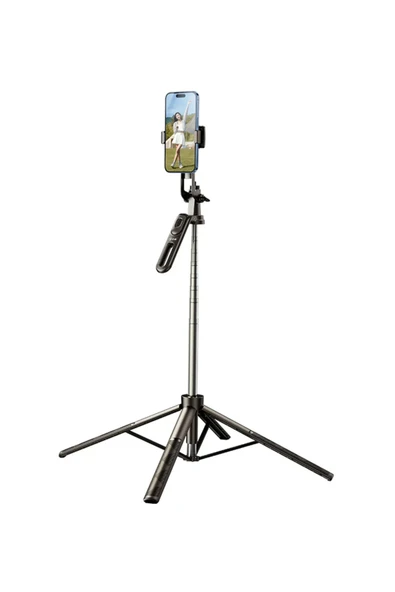 Jopree Bluetooth Kumandalı 180cm Uzatılabilir Tripod 360° Döner Katlanabilir Selfie Çubuğu | Y26 ürün görseli 1