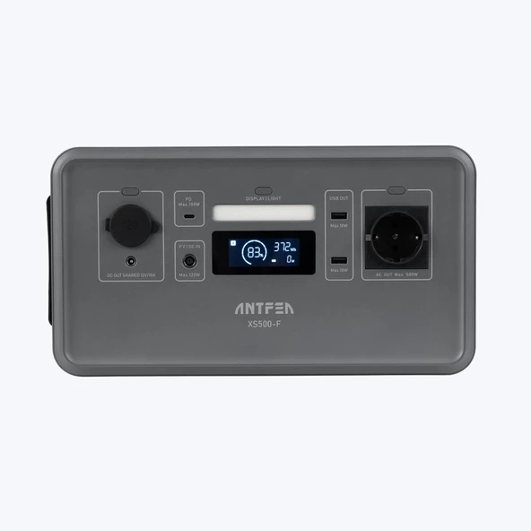 Antfea XS500F Taşınabilir Güç Sistemi - Gri 500W Mini - Gri ürün görseli 1