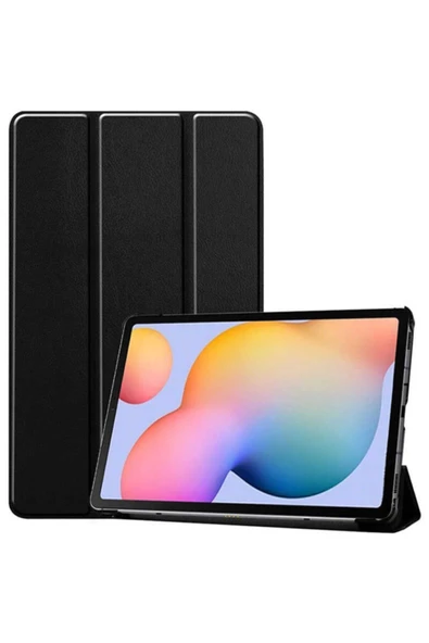 Coverzone Galaxy X200 Tab A8 10.5 Inç Ile Uyumlu Kılıf Stand Olabilen Katlanabilir Smart Cover Siyah ürün görseli 1