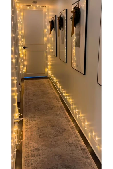 Coverzone 50 Metre Fişli Sarı Led Işık Noel Yılbaşı Ağacı Işığı Led Ampül Çam Ağacı Balkon Salon Süsleme ürün görseli 1