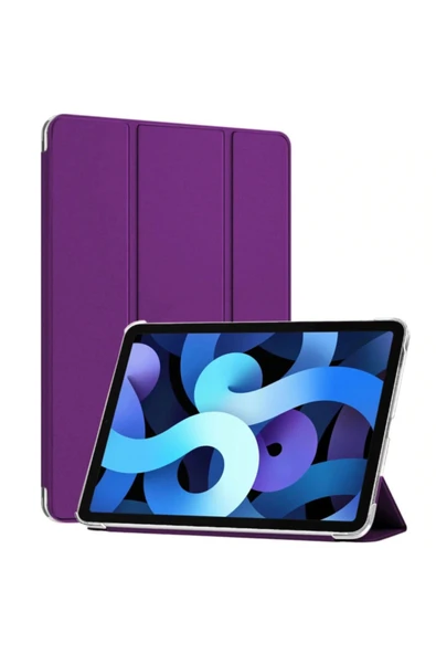 Coverzone Galaxy Tab S8 Plus X800 12.4 Inç Ile Uyumlu Kılıf Stand Olabilen Katlanabilir Smart Cover Mor ürün görseli 1