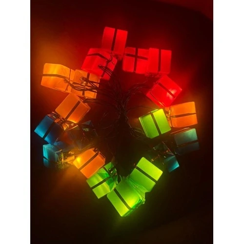 HERŞEYTREND 4 Metre 20 Led Pilli 2 Kademeli Hediye Kutusu Led Işık ürün görseli 1