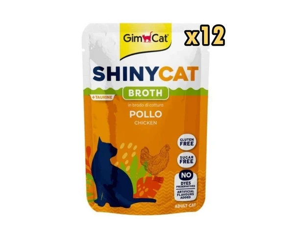 Gimcat Shinycat Chicken Tavuklu Pouch Mama 70 gr 12'li Paket ürün görseli 1