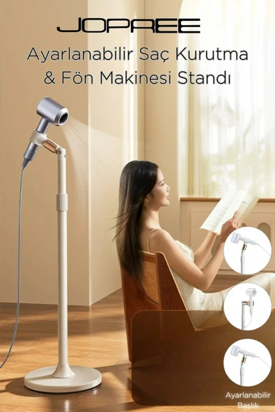 Jopree Ayarlanabilir Saç Kurutma Makinesi Stand Eller Serbest Uyumlu Fön Yükseklik Açı Ayarlı L36 ürün görseli 1