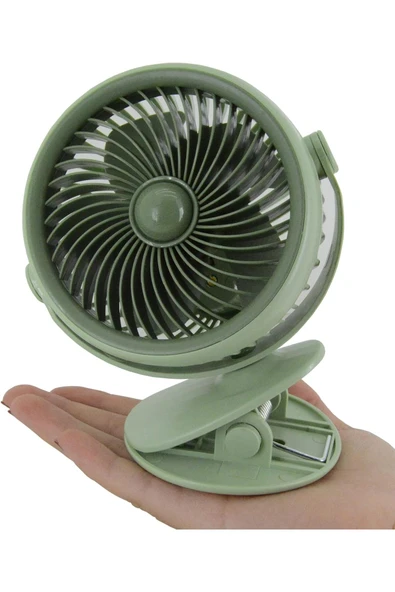 Coverzone Taşınabilir Mini USB Şarjlı Fan Kıskaçlı 3 Kademeli  Şarjlı Mini Vantilatör Soğutucu 14cm YS2285 ürün görseli 1