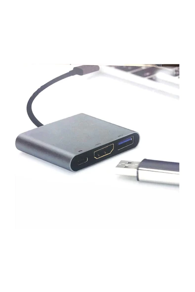 Coverzone Type-c To 4k Hdmı + Usb 3.0 + Usb Dönüştürücü ürün görseli 1