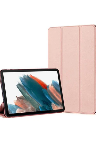 Coverzone Galaxy X200 Tab A8 10.5 Inç Ile Uyumlu Kılıf Stand Olabilen Katlanabilir Smart Cover Rosegold ürün görseli 1