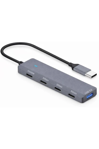 Coverzone USB-C 3.0 Hub Çoklayıcı Type-C Hızlı Veri Aktarım Çoklu Port Dönüştürücü ADS-311 ürün görseli 1