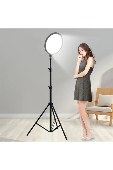 Coverzone Tripodlu 21.5cm Halka Işık 180cm Kablolu Stüdyo Işığı Fotoğraf Makinesi Kamera Youtuber | SW840 ürün görseli 1