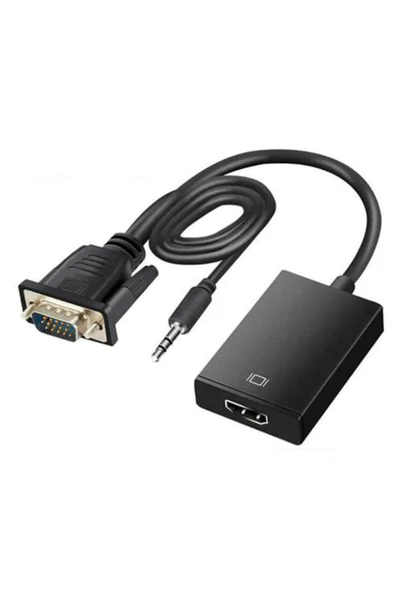 Coverzone Vga To Hdmi Kablo Dönüştürücü Converter Görüntü Ve Ses Çevirici ürün görseli 1
