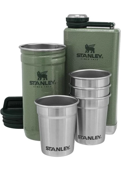 Stanley Adventure Çelik Shot Bardak ve Matara Seti Yeşil ürün görseli 1