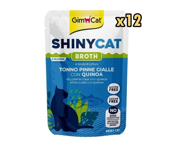 Gimcat Shinycat Yellowfin Tuna Sarı Yüzgeçli Tonlu Pouch Mama 70 gr 12'li Paket ürün görseli 1