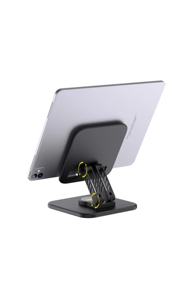 Coverzone 360 Derece Ayarlanabilir İnce Gerçek Tok Alüminyum Gövde Telefon Tablet Tutucu Stand F10max Siyah ürün görseli 1