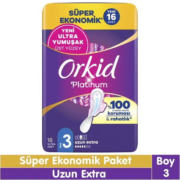 Orkid Platinum Uzun Ekstra Süper Ekonomik Paket 16 Adet ürün görseli 1