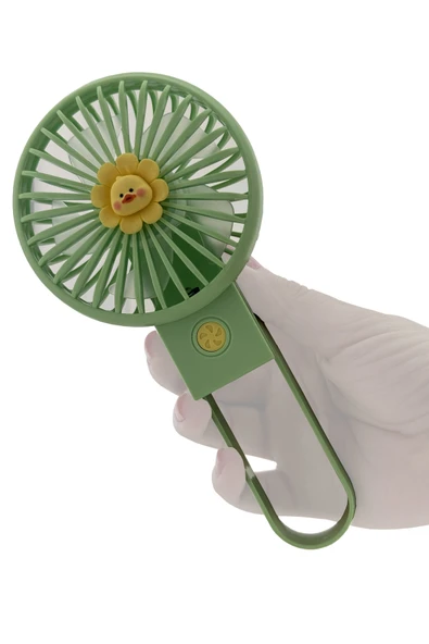 Coverzone Şarjlı Taşınabilir Mini USB Fan Led Işıklı Masa Üstü 3 Kademeli Mini Vantilatör Soğutucu 11cm YS2269 ürün görseli 1