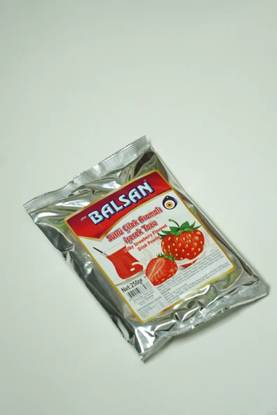 çine balsan SÜTLÜ ÇİLEK AROMALI TOZ İÇECEK 250 GR ürün görseli 1