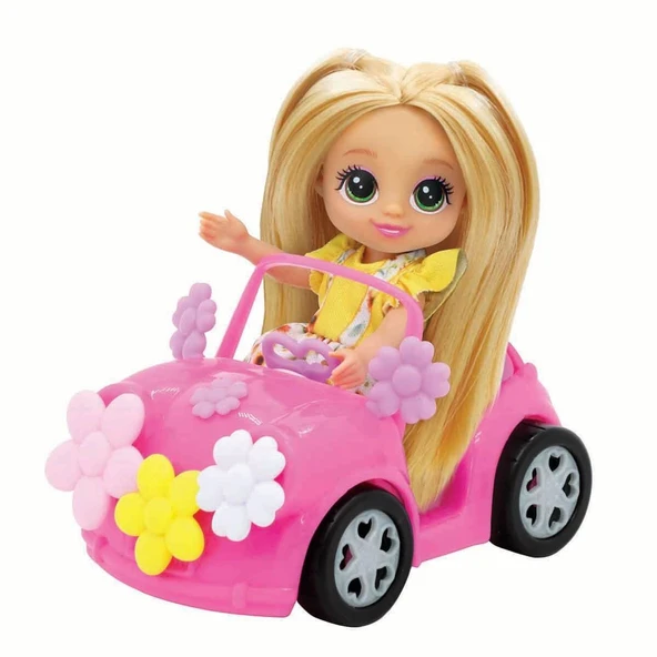 Dreameez Bebek ve Mini Arabası Seti – Renkli Mini Araçlı Asorti Bebek ürün görseli 1