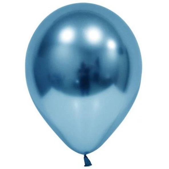 Balon Krom Parlak 12 inç Mavi 50'li ürün görseli 1